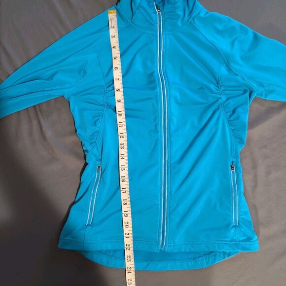 Athleta Half Mile Reflective Hoodie Women’s Small Blue Full Zip Running Jacket - Picture 8 of 11